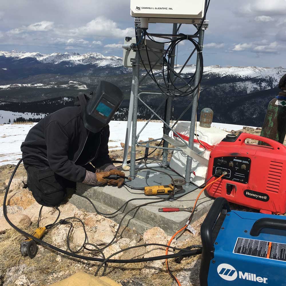 cirque weather tower being fixed by mickey t welding